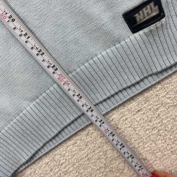 VTG Montreal Canadiens Baby Blue Full Zip Knit Jacket Wom M Ilanco NHL Hockey** - Picture 10 of 13